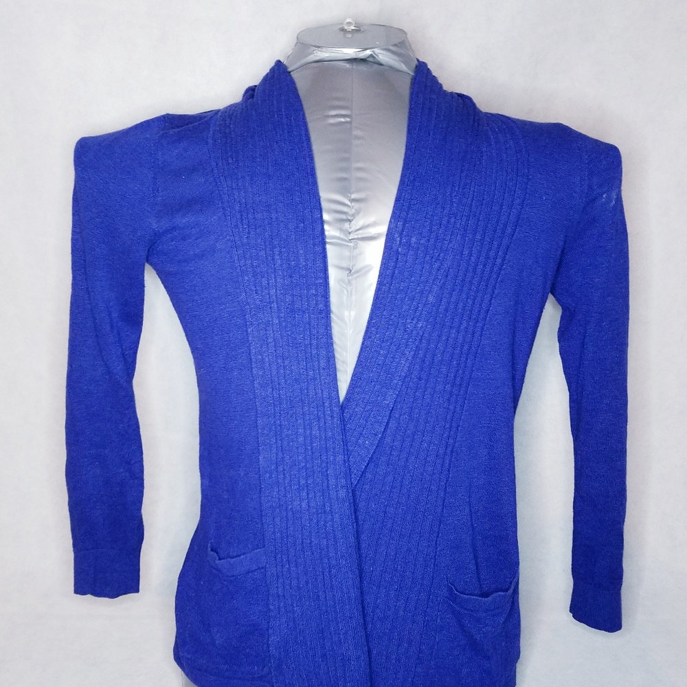 Banana Republic Open Front Blue Cardigan Sweater